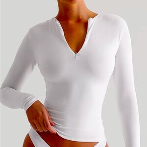 MYOUTFITONLINE ZIP-UP LONG SLEEVE T-SHIRT